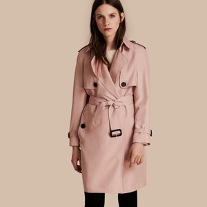 Burberry Lightweight Silk Wrap Trench Coat…
